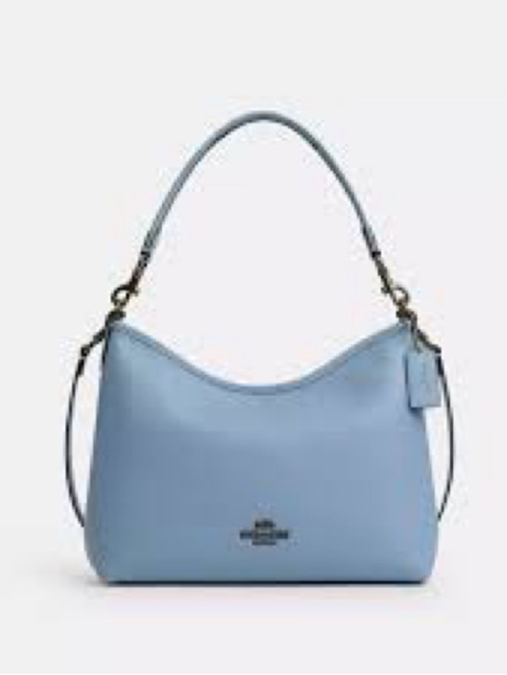 Coach Light Blue Leather Shoulder Bag | Crossbody Convertible